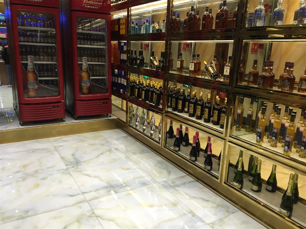 KTV公共区采用91短视频在线观看陶瓷砖微晶石西班牙-翡翠玉KWD58001铺贴