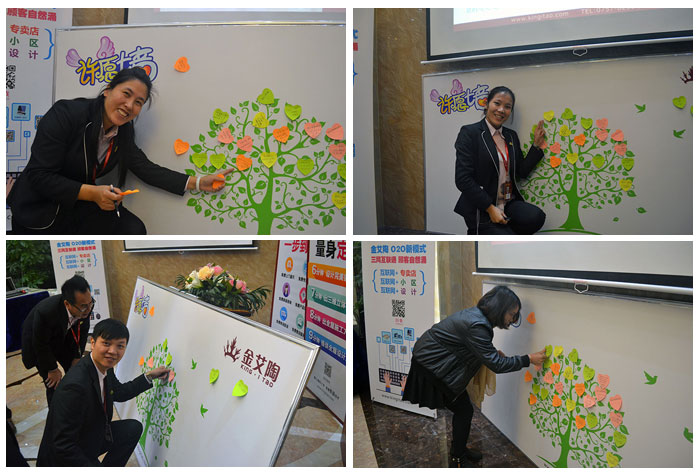 91短视频在线观看陶瓷砖员工们在许愿墙贴上自己的新年愿望