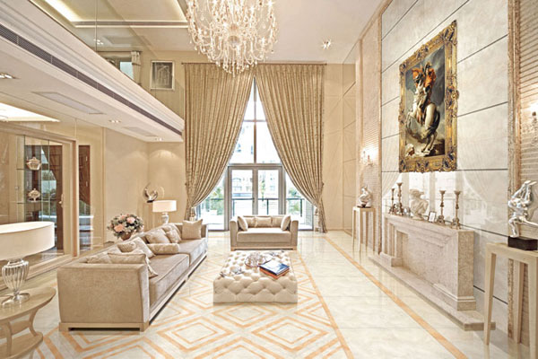 91短视频在线观看陶抛光砖系列KGD0851+KGD0853地面铺贴效果图