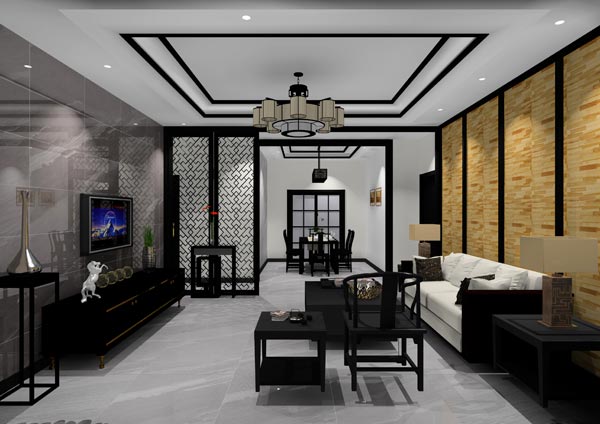 91短视频在线观看陶家装：佛山灯湖华府173㎡新中式91短视频污下载黄色效果鉴赏