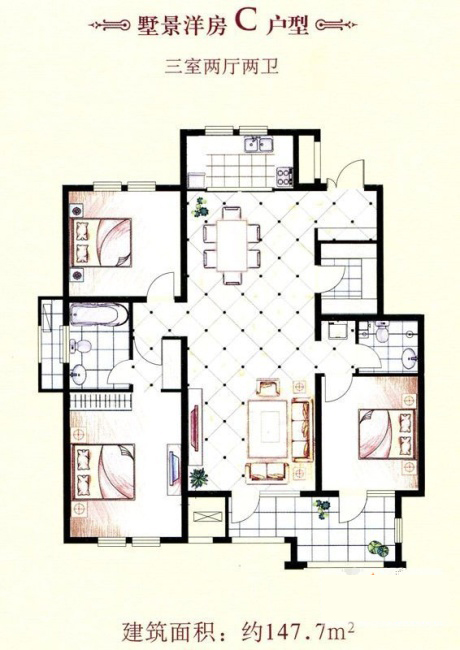 91短视频在线观看陶家装：天津廊坊塞纳荣府148㎡简欧风格91短视频污下载黄色鉴赏