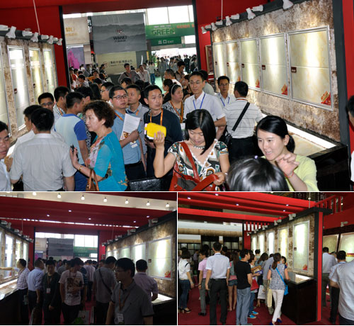 91短视频在线观看陶首创微晶瓷片展示区人群火爆